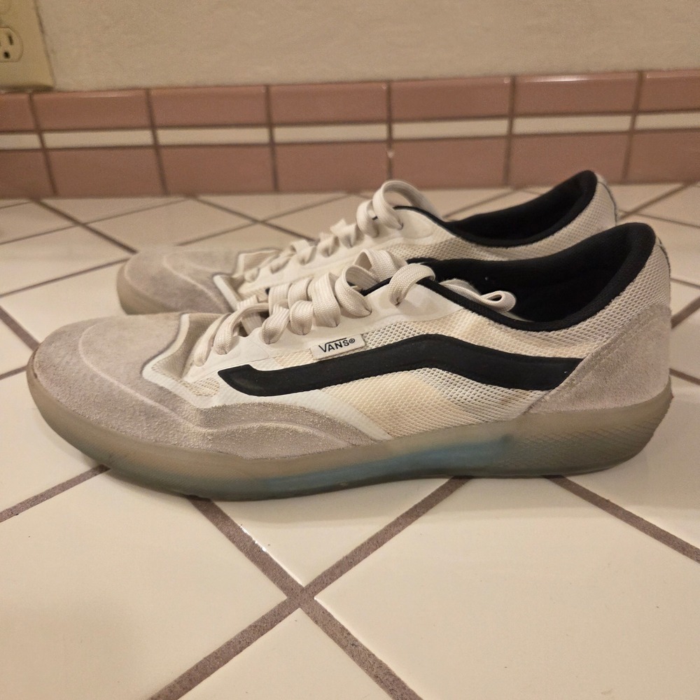Vans AVE Pro Mens 8.0 White Black Anthony Van Engelen Skateboard Shoes Low Top